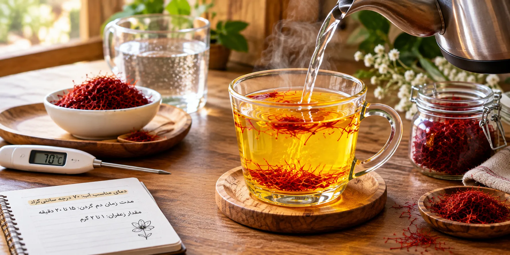 بهترین روش دم کردن زعفران