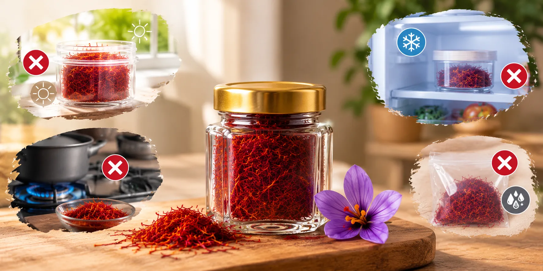 بهترین روش نگهداری زعفران